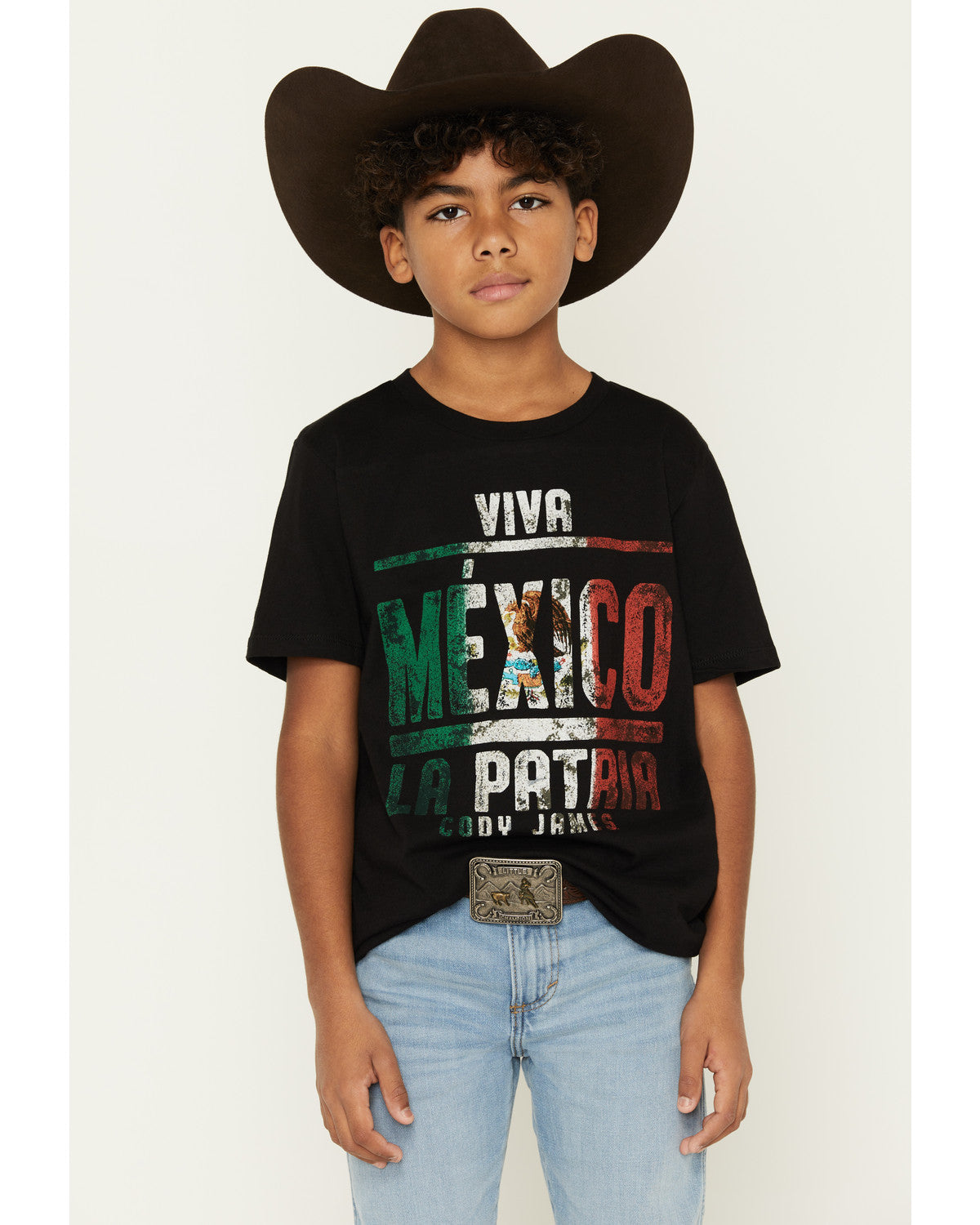 Boys' Viva Mexico Short Sleeve Graphic T-Shirt Black