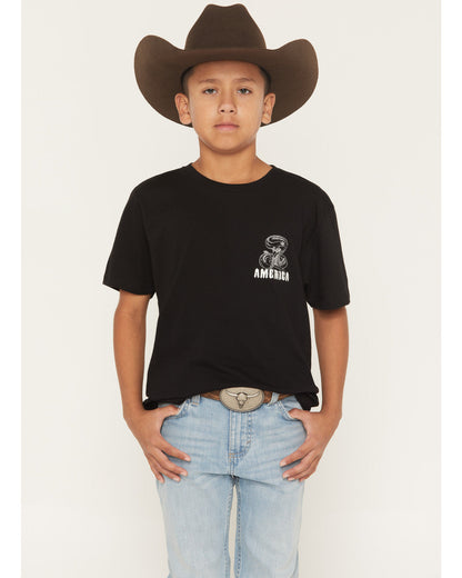 Boys' Don't Tread On Me Short Sleeve Graphic T-Shirt Black