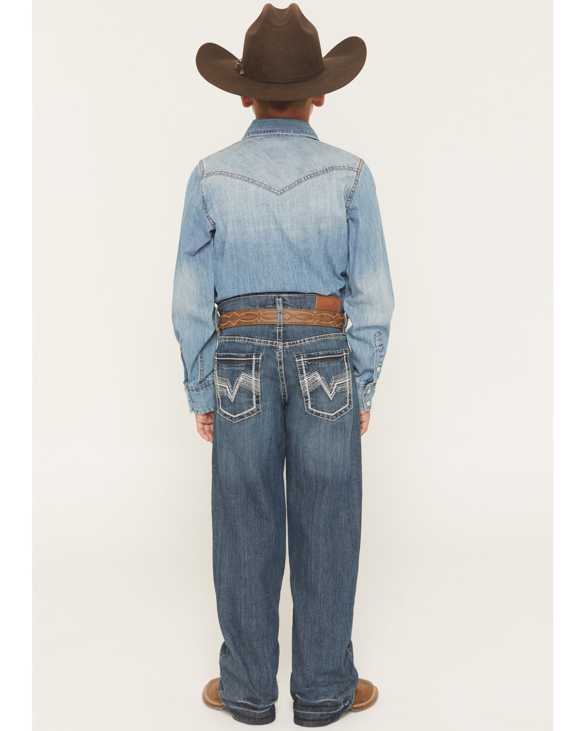 Little Boys' Grullo Medium Wash Relaxed Bootcut Comfort Str Medium Wash
