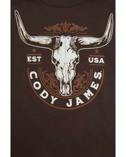 Toddler Boys' USA Steerhead Short Sleeve Graphic T-Shirt Dark Brown
