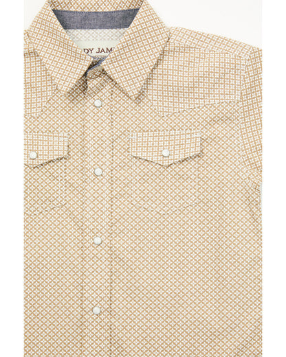 Toddler Boys' Grill and Greet Medallion Print Short Sleeve Tan