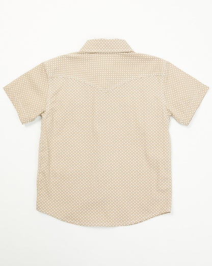 Toddler Boys' Grill and Greet Medallion Print Short Sleeve Tan