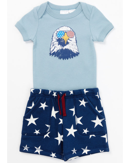 Infant Boys' Stars Infant Set - 2 Piece Blue