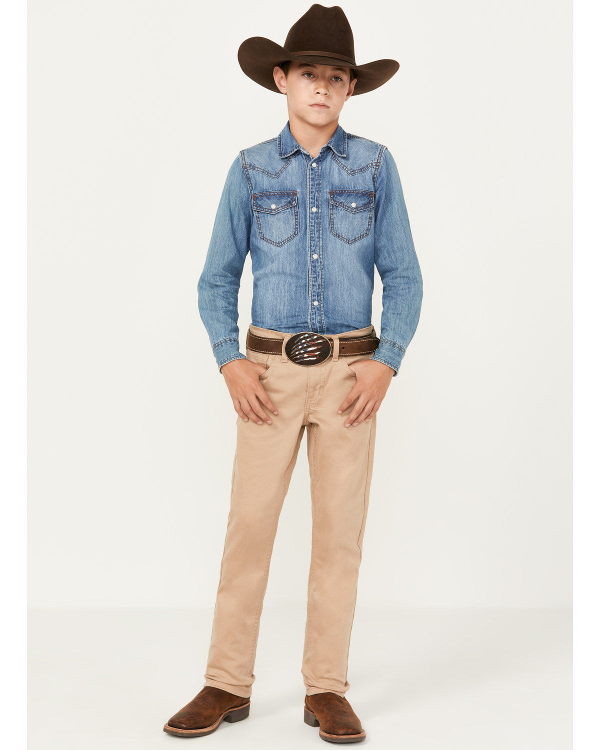 Boys' Dalton Slim Straight Stretch Jeans Tan