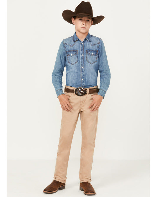 Boys' Dalton Slim Straight Stretch Jeans Tan