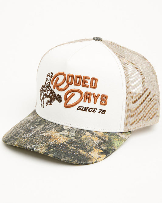 Men's Rodeo Days Camo Ball Cap Black