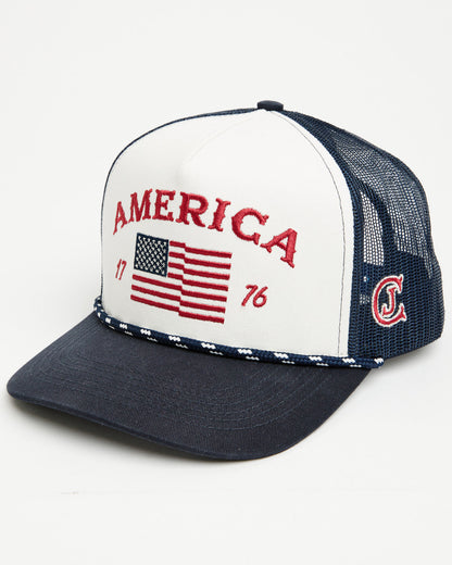 Men's American 1776 Ball Cap Off White