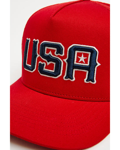 Men's USA Ball Cap Red