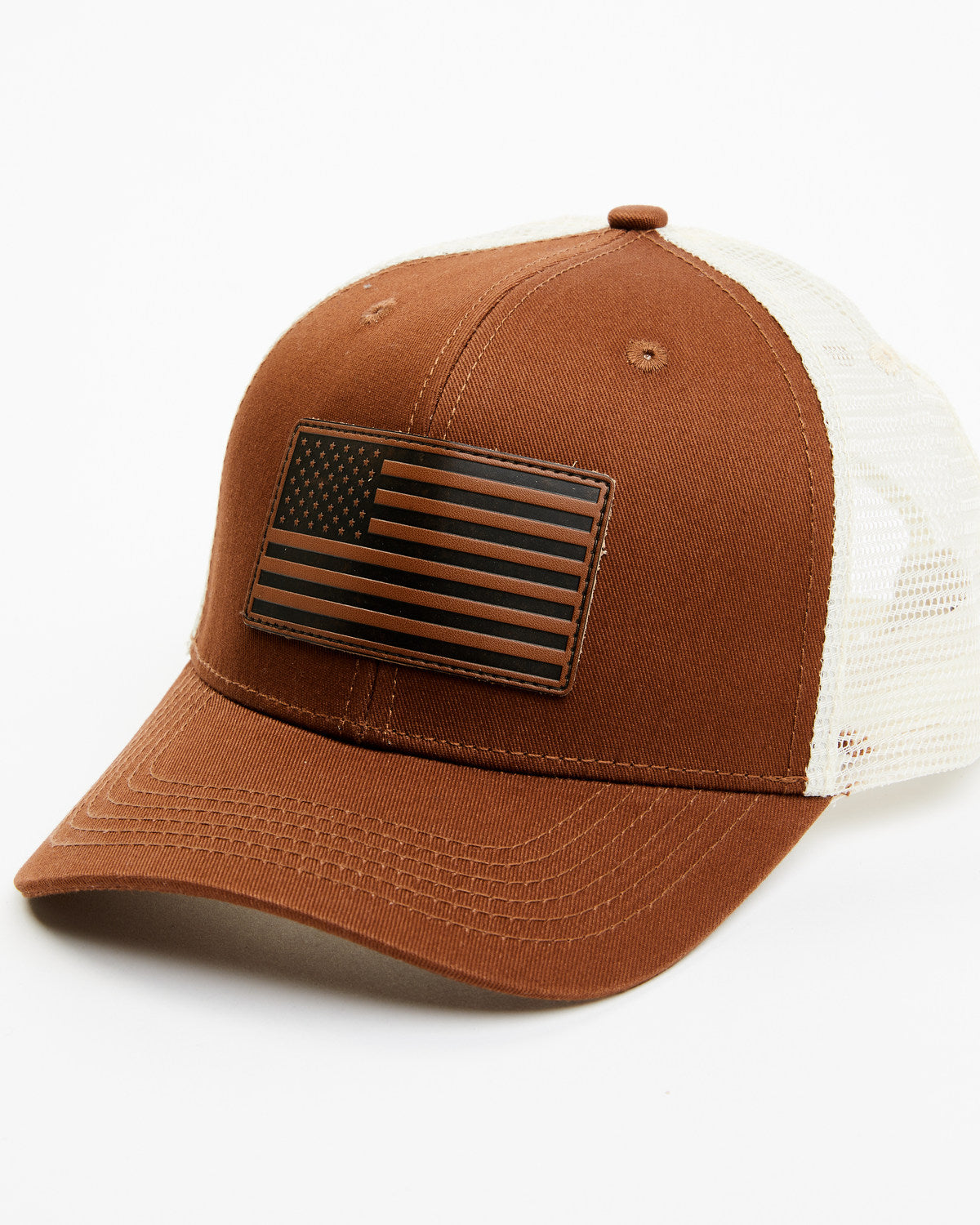 Men's American Flag Patch Ball Cap Pecan