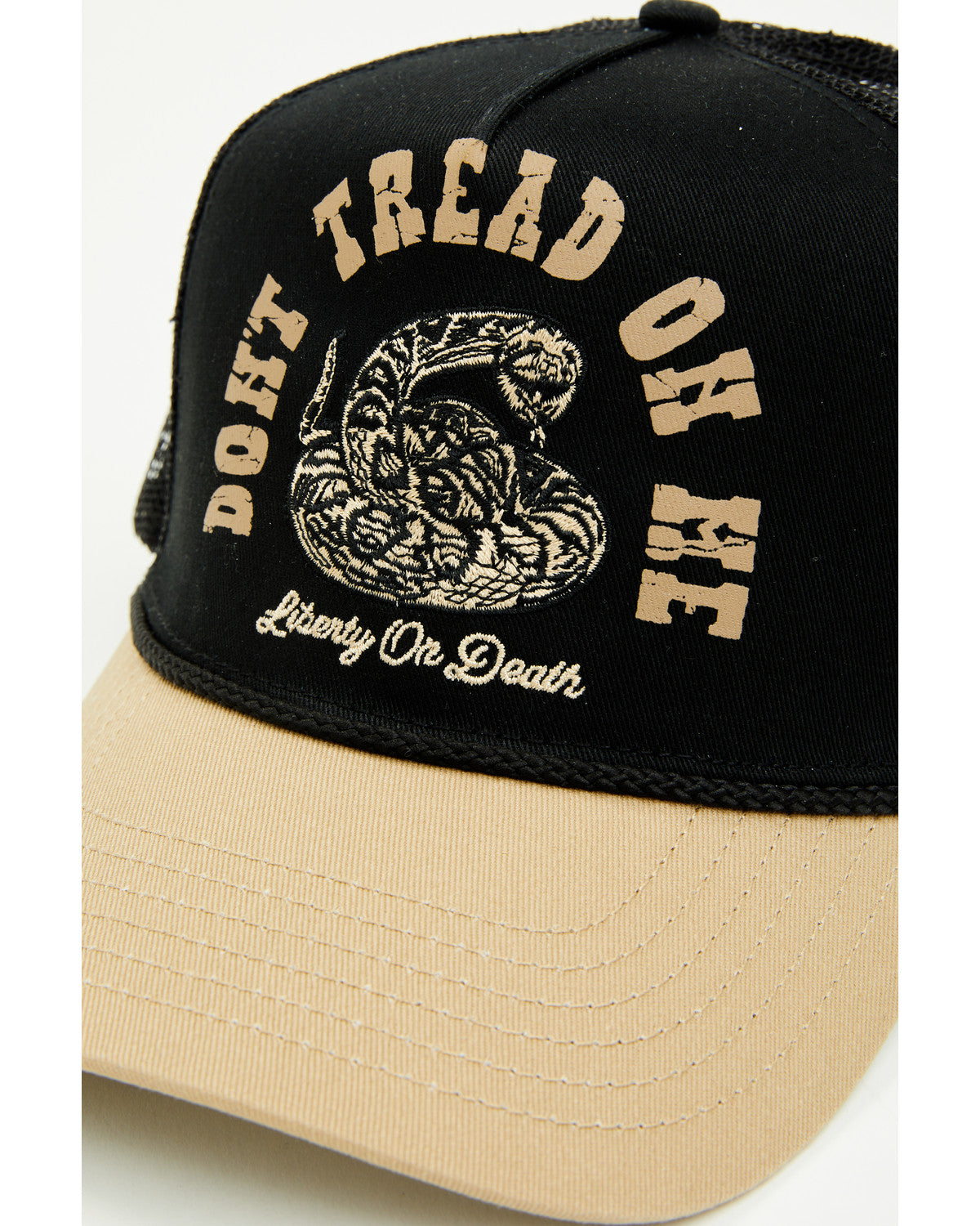Men's Don't Tread On Me Ball Cap Black/brown