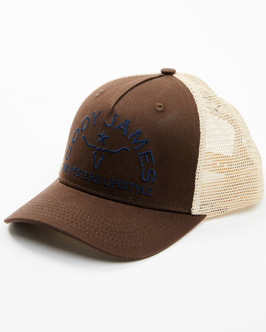 Men's Wade Long Horn Ball Cap Chocolate