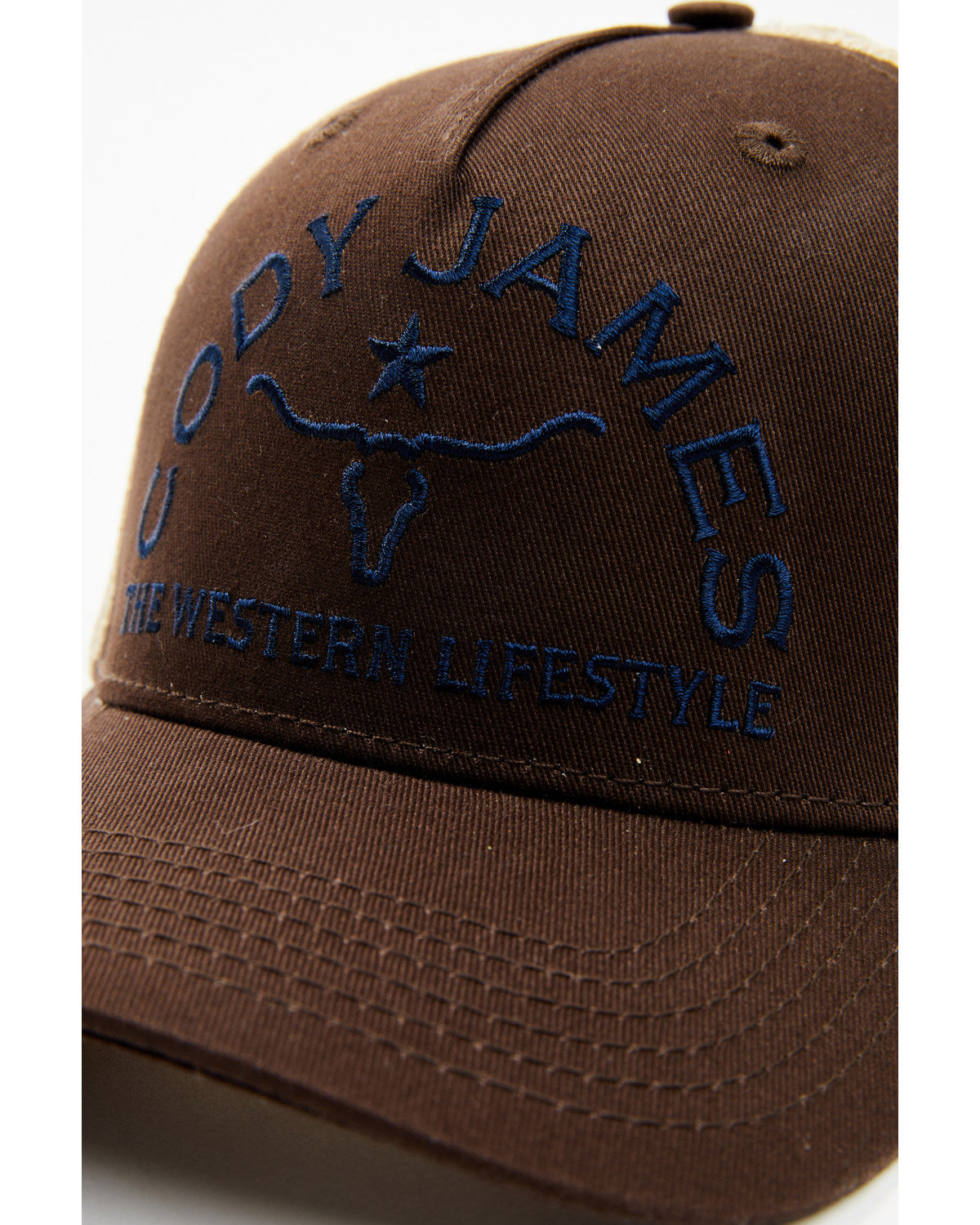 Men's Wade Long Horn Ball Cap Chocolate