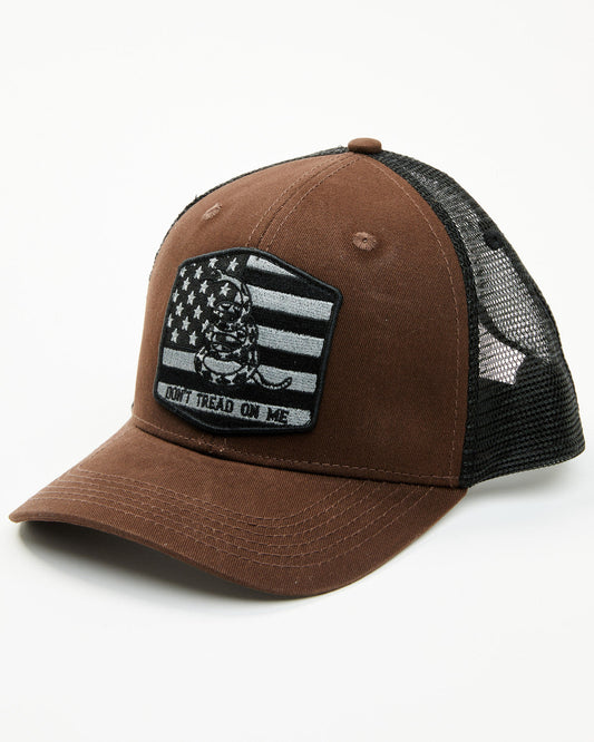 Men's Don't Tread On Me Ball Cap Brown