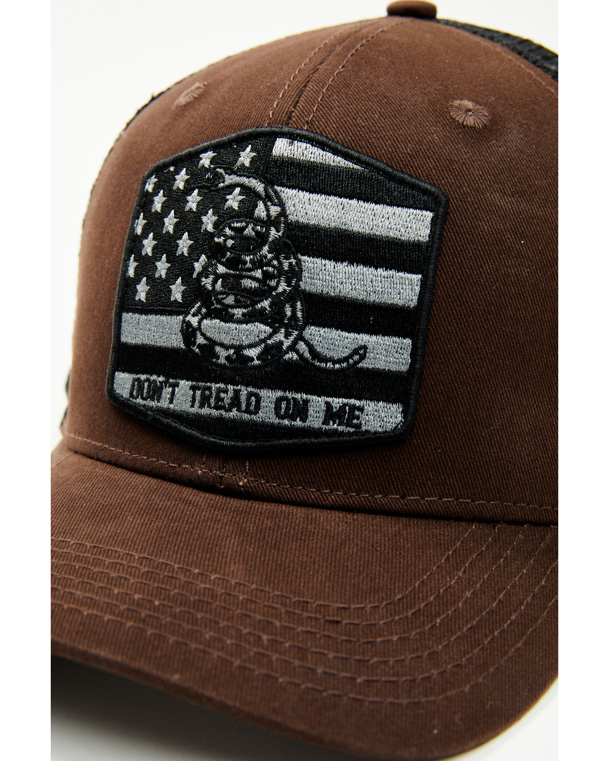 Men's Don't Tread On Me Ball Cap Brown
