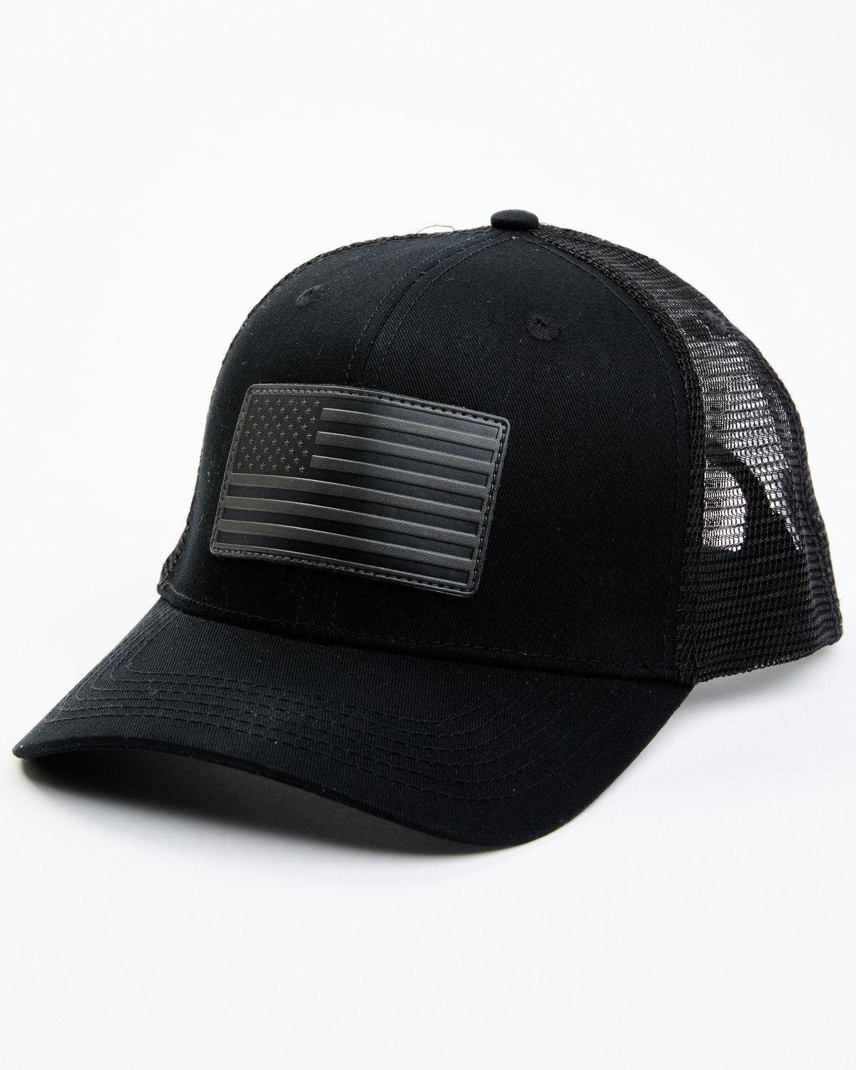 Men's American Flag Patch Ball Cap Black