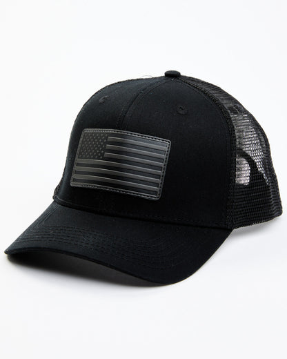 Men's American Flag Patch Ball Cap Black