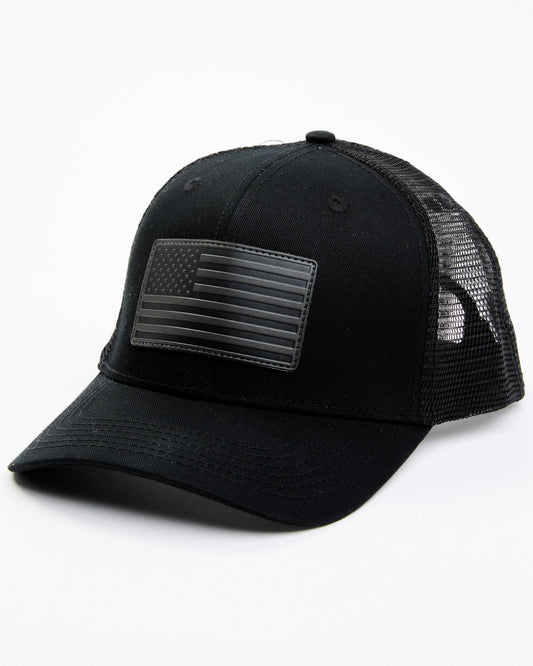Men's American Flag Patch Ball Cap Black