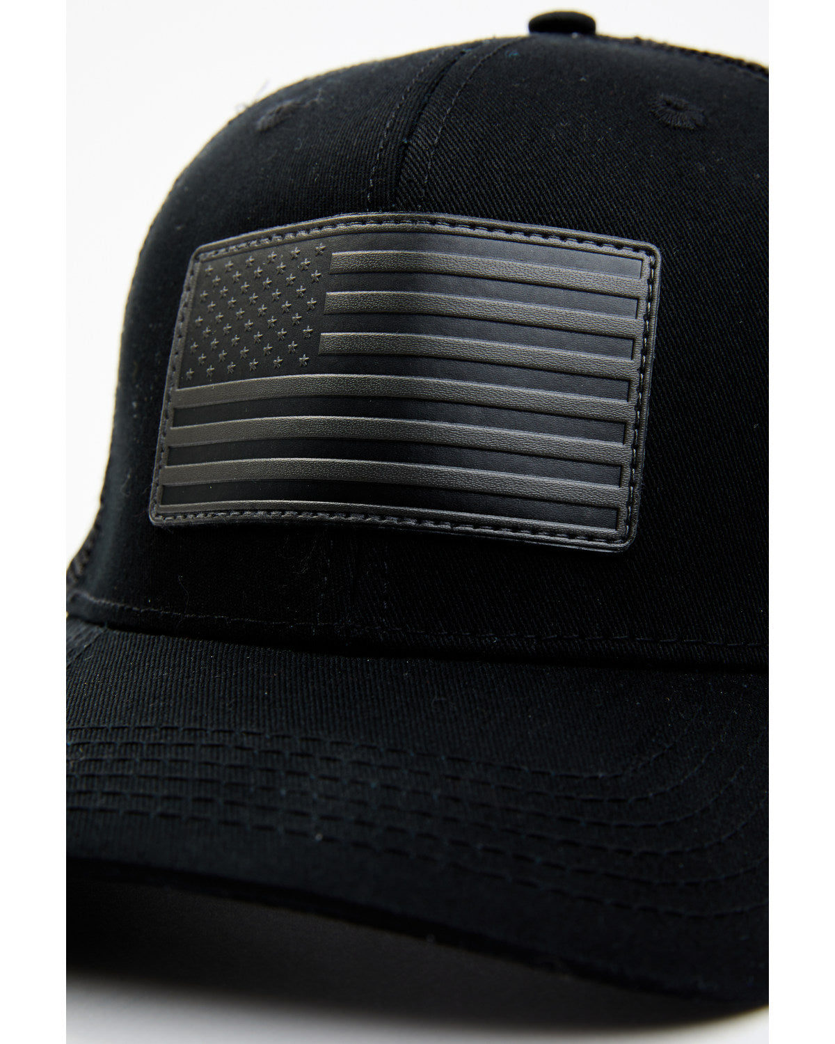 Men's American Flag Patch Ball Cap Black