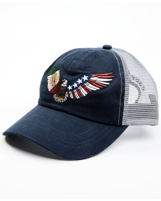 Men's Mexico & American Eagle Embroidered Ball Cap Navy