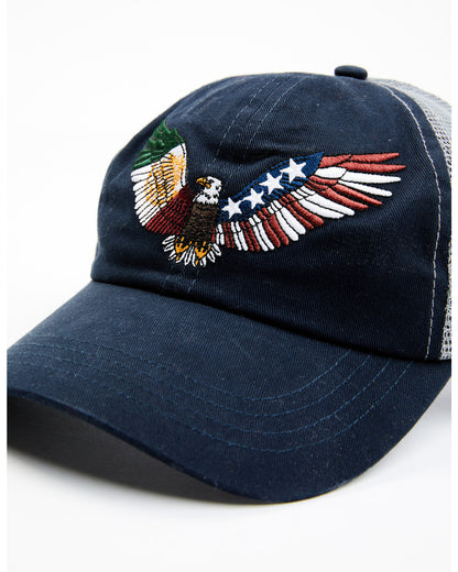 Men's Mexico & American Eagle Embroidered Ball Cap Navy