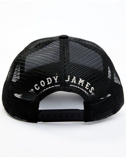 Men's Distressed Snake Flag Ball Cap Black