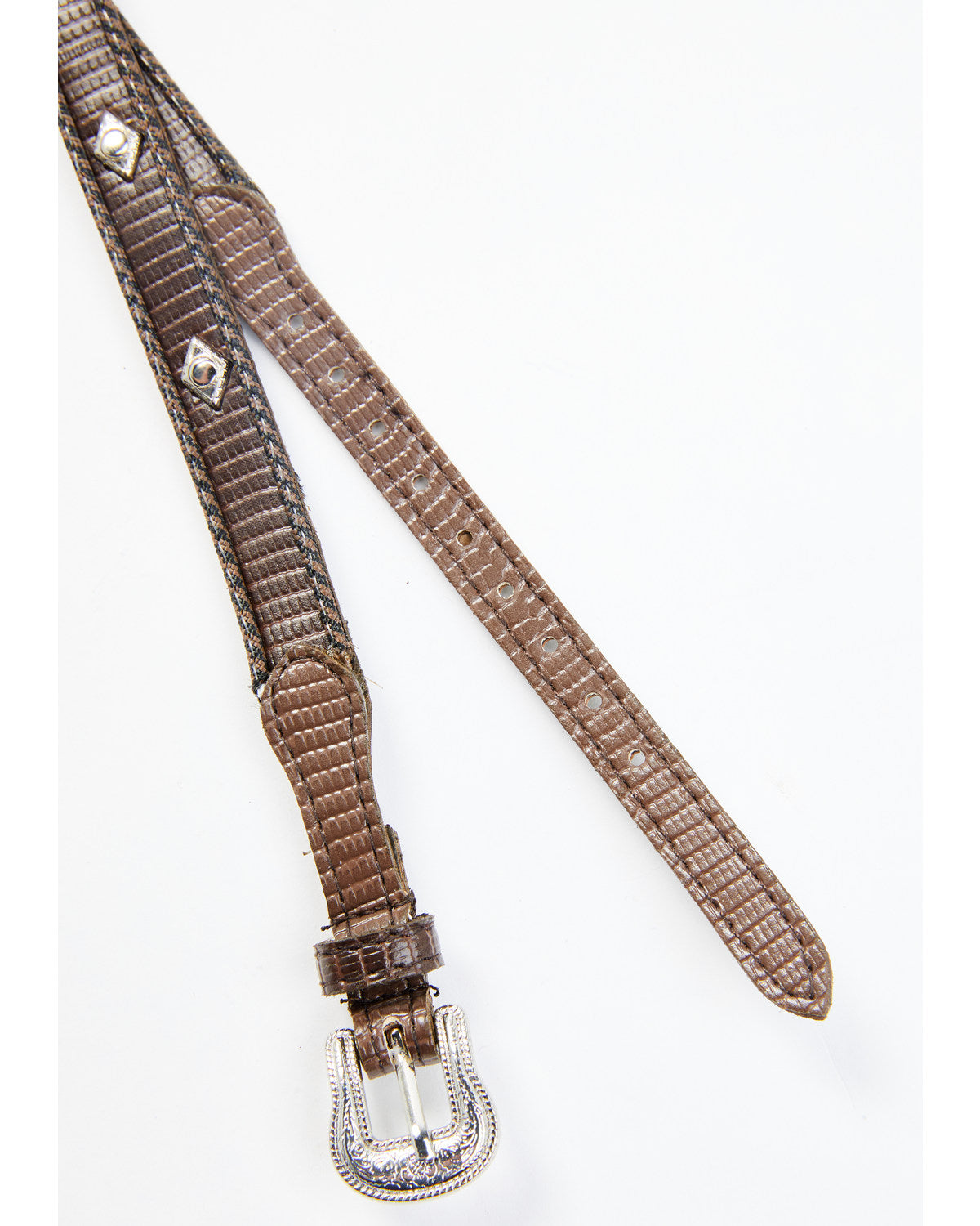 Men's Diamond Concho Hat Band Brown