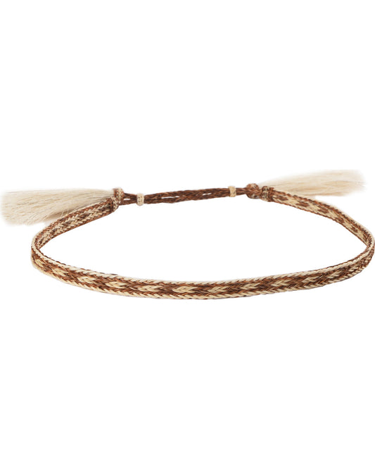 Men's Braided Horsehair Hat Band Brown