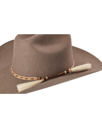 Men's Braided Horsehair Hat Band Brown