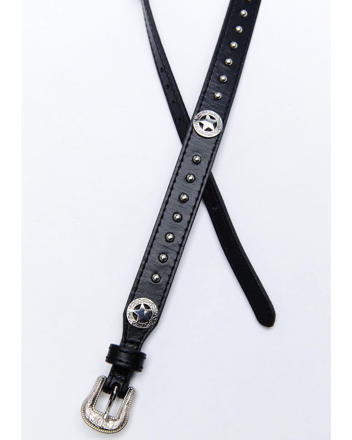 Men's Star Conchos Hat Band Black
