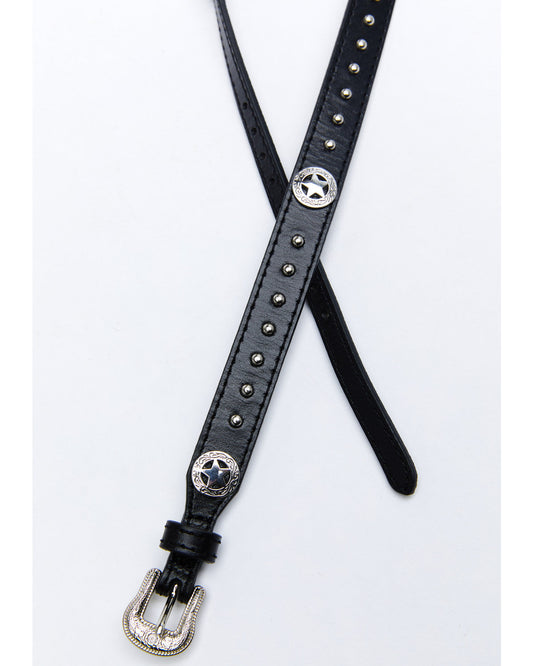 Men's Star Conchos Hat Band Black