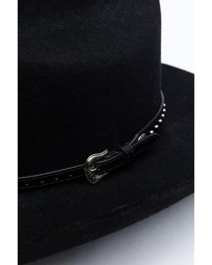 Men's Star Conchos Hat Band Black
