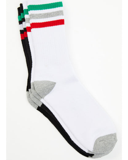 Men's Mexican Flag Stripe 2-pack Socks Black