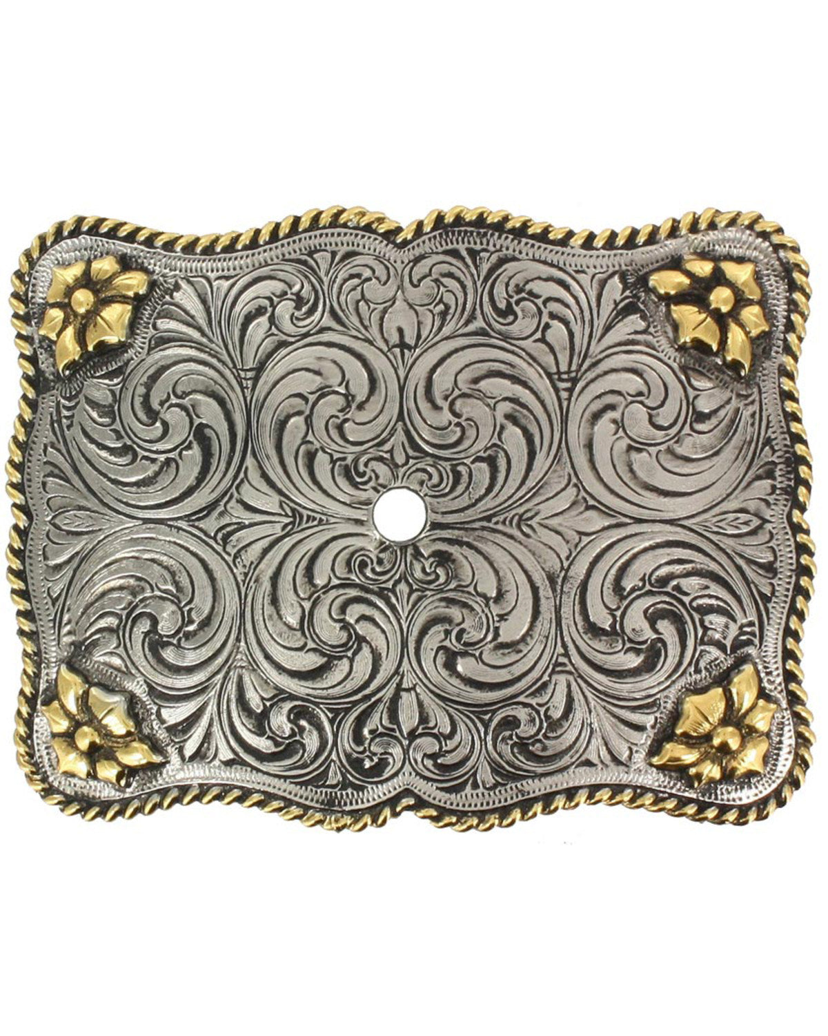 Men's Interchangeable Longhorn Belt Buckle Silver