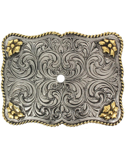 Men's Interchangeable Longhorn Belt Buckle Silver
