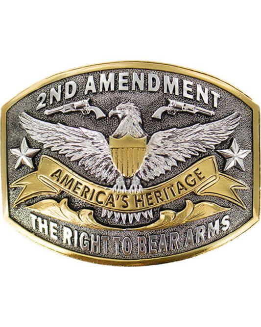 Men's Right To Bear Arms Buckle Silver