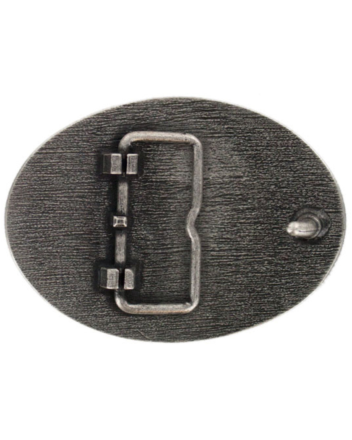 Men's Etched Longhorn Buckle Silver