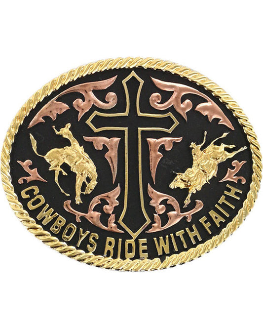 Men's Ride with Faith Belt Buckle Multi