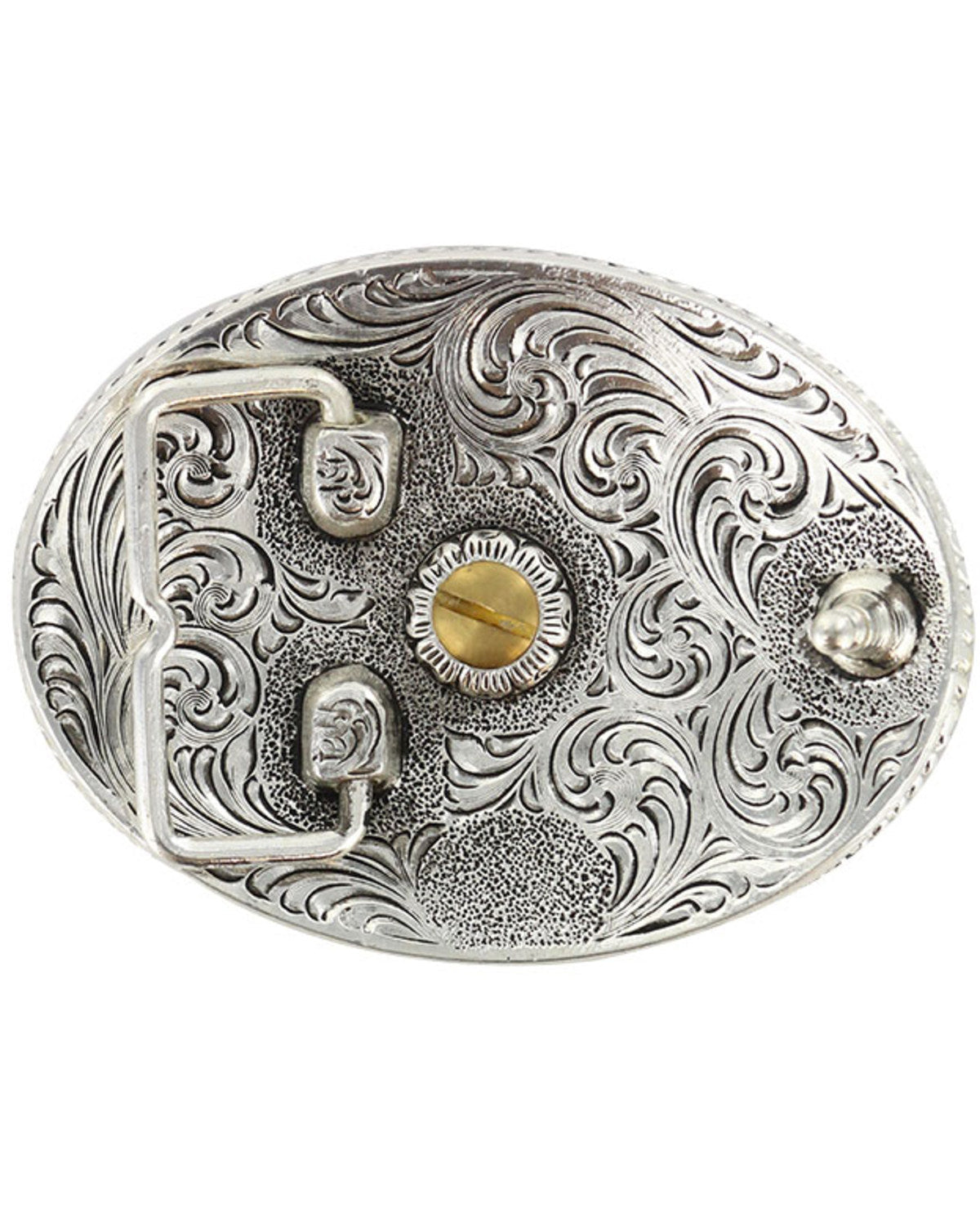 Men's Antiqued Colorado Oval Belt Buckle Multi