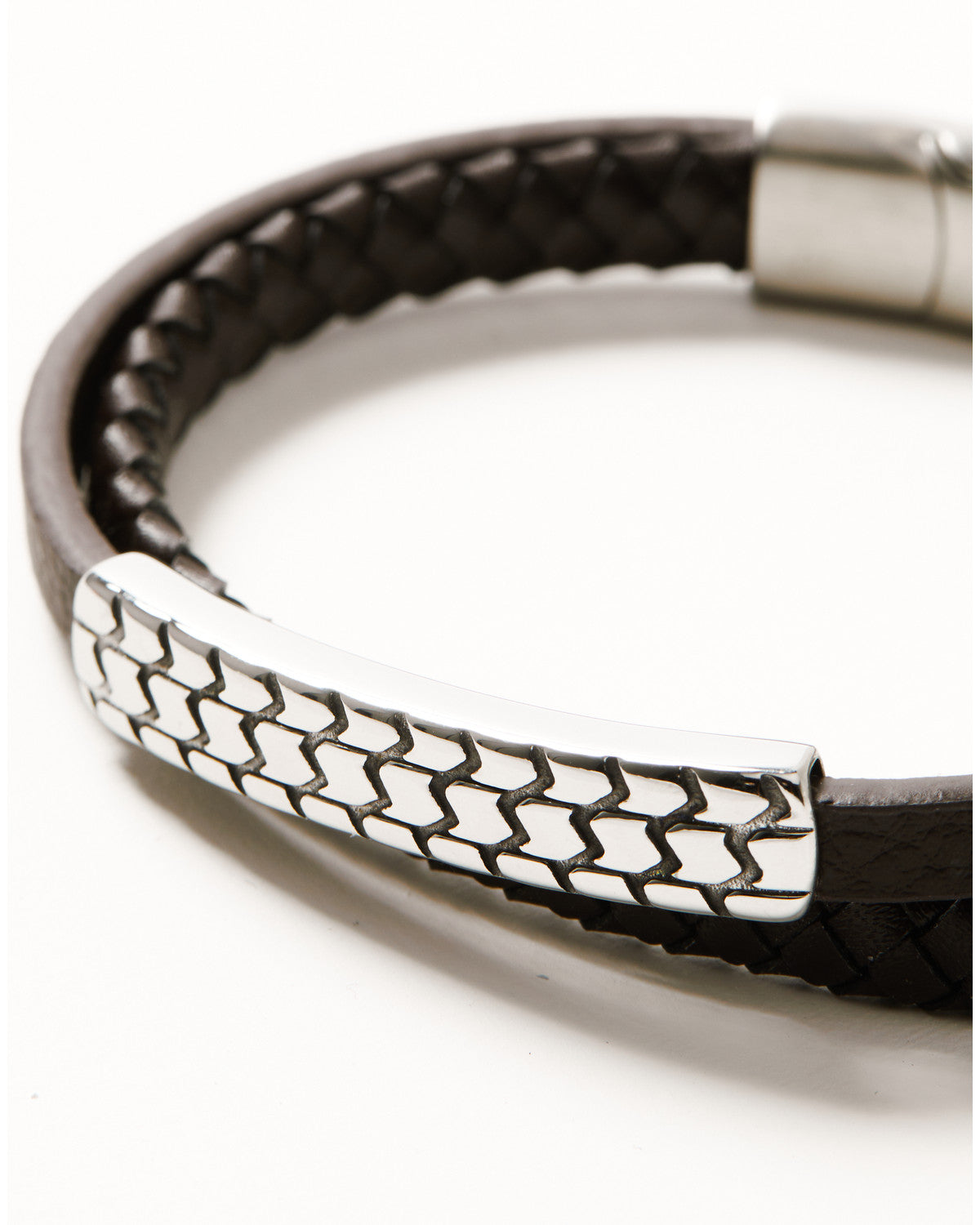 Men's Adjustable Leather Bracelet Black