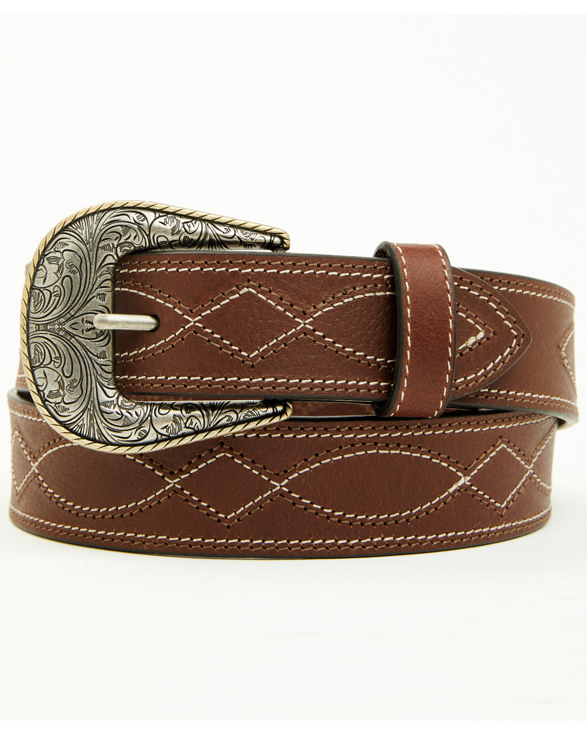Men's Randy Embroidered Western Belt Black