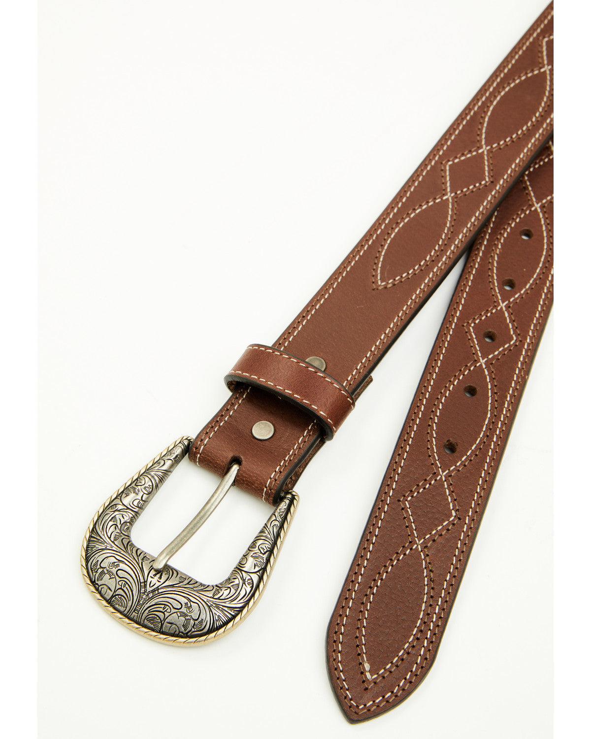 Men's Randy Embroidered Western Belt Black