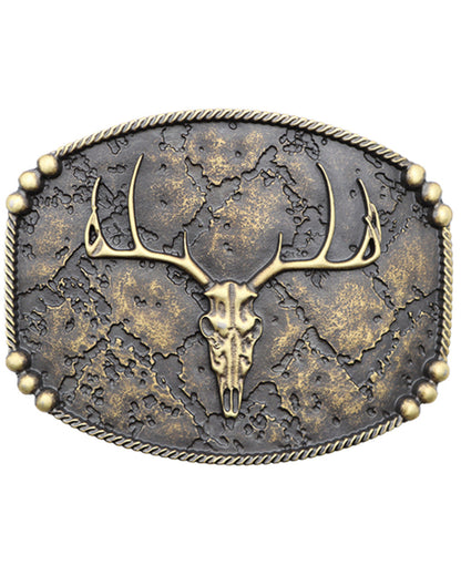 Men's Skull Belt Buckle Silver