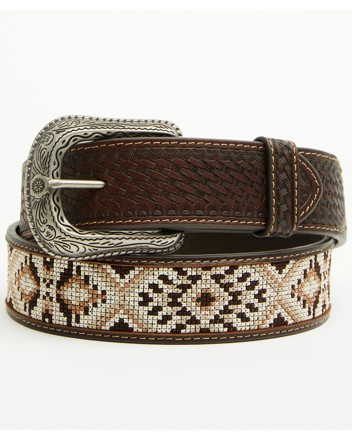 Men's Tucker Southwestern Leather Belt Black