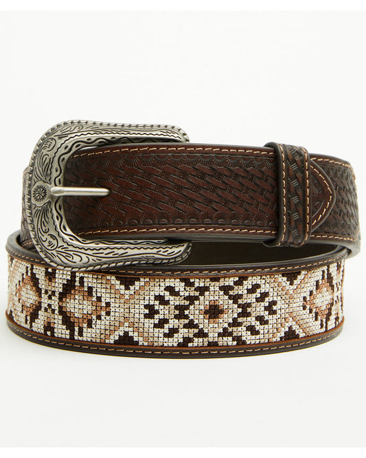 Men's Tucker Southwestern Leather Belt Black