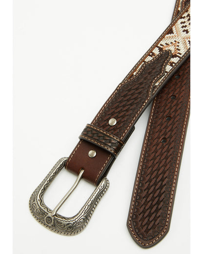 Men's Tucker Southwestern Leather Belt Black