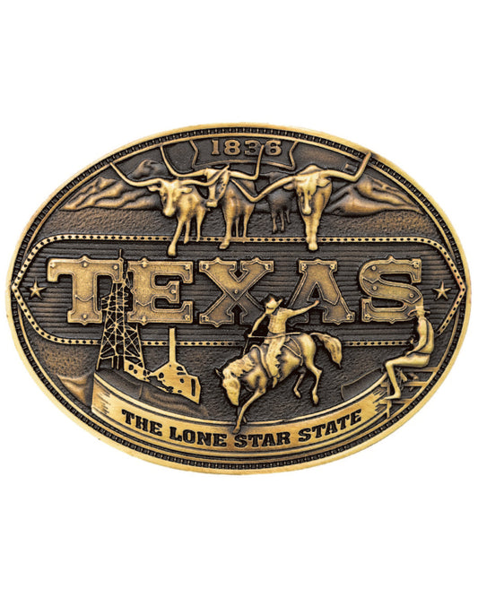 Men's Texas Heritage Belt Buckle Gold