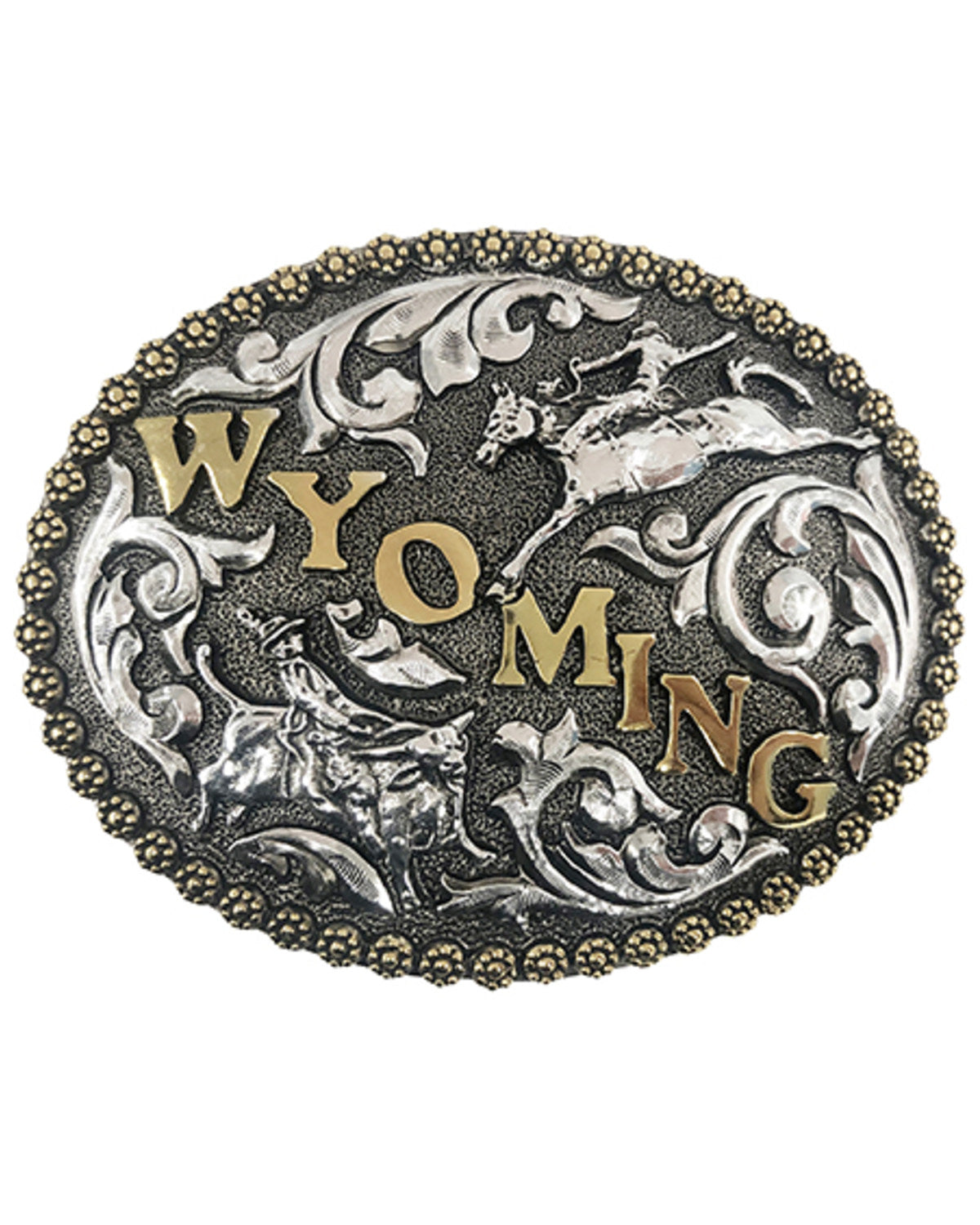 Wyoming Bronco & Bull Riders Belt Buckle No Color