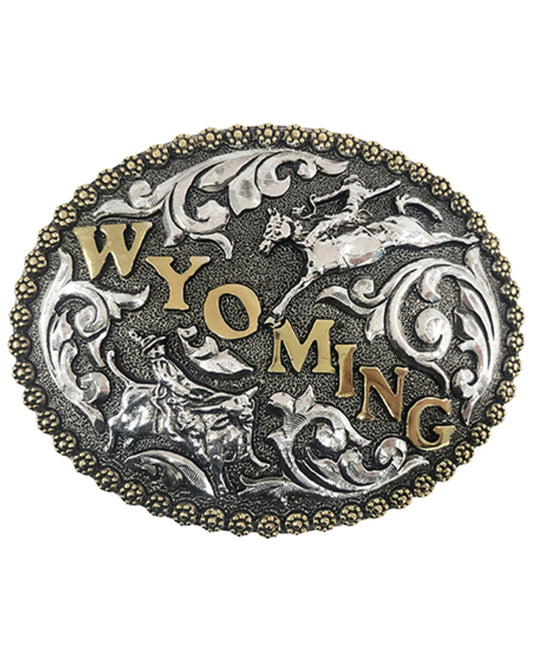 Wyoming Bronco & Bull Riders Belt Buckle No Color