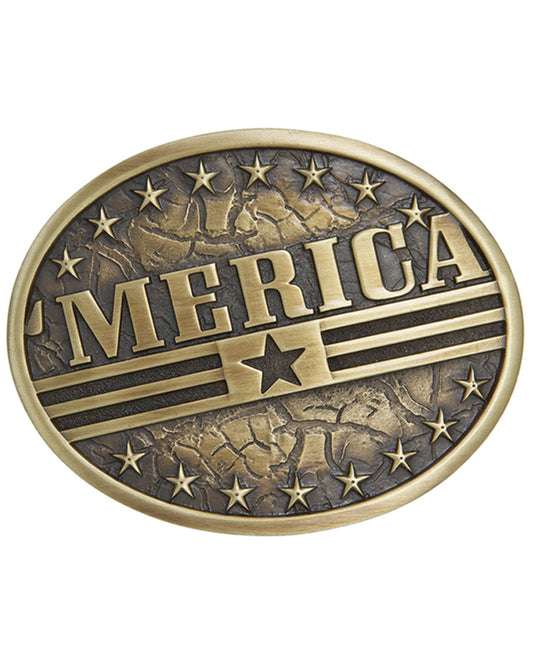 Men's 'Merica Flag Buckle Bronze