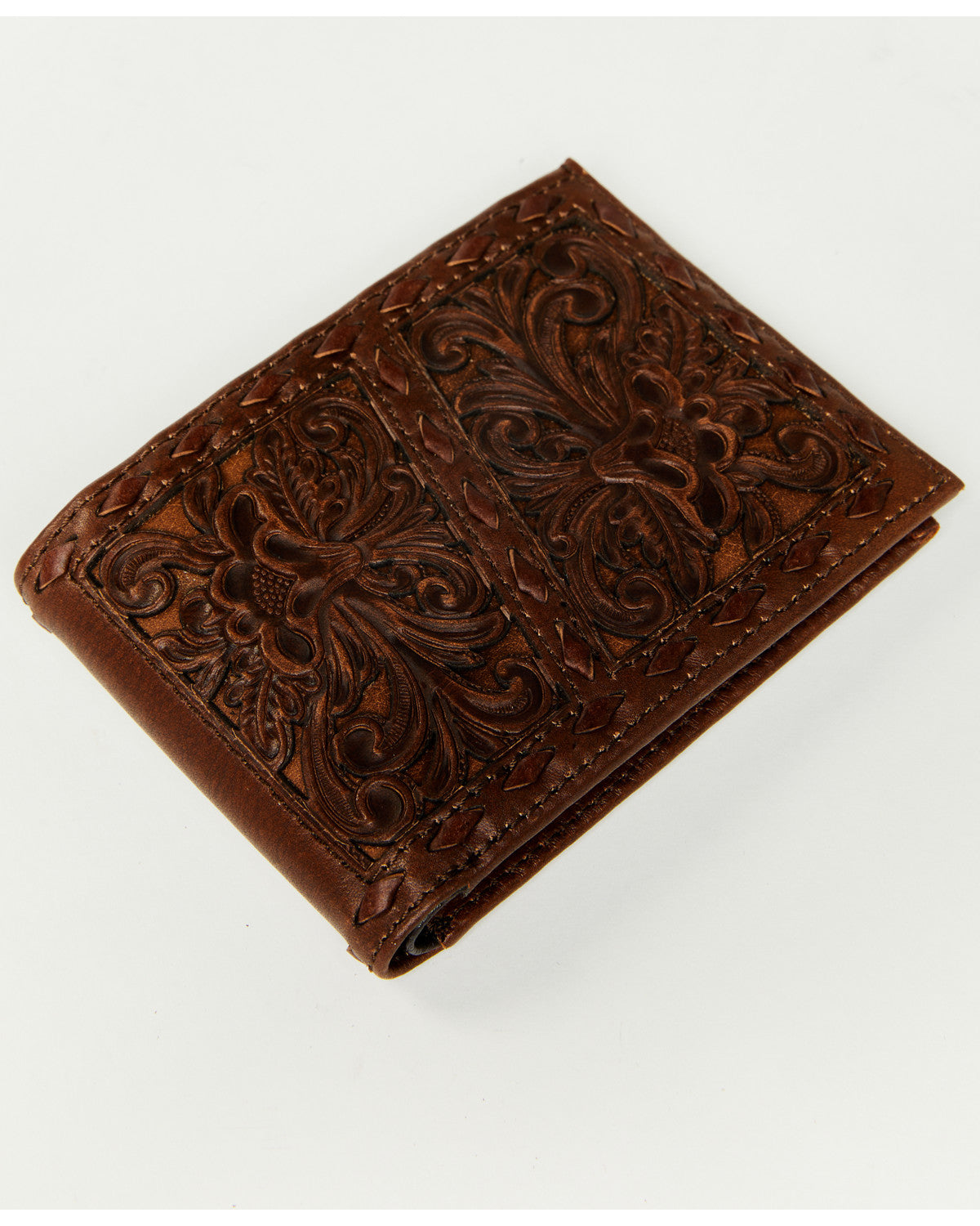 Men's Landry Tooled Bifold Wallet Dark Brown